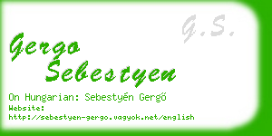 gergo sebestyen business card